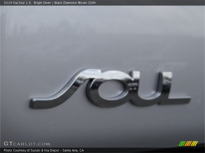 Bright Silver / Black Diamond Woven Cloth 2014 Kia Soul 1.6