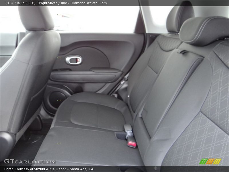 Bright Silver / Black Diamond Woven Cloth 2014 Kia Soul 1.6