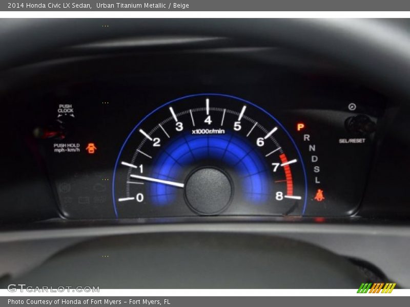 Urban Titanium Metallic / Beige 2014 Honda Civic LX Sedan