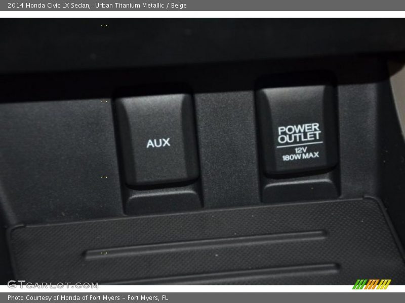 Urban Titanium Metallic / Beige 2014 Honda Civic LX Sedan