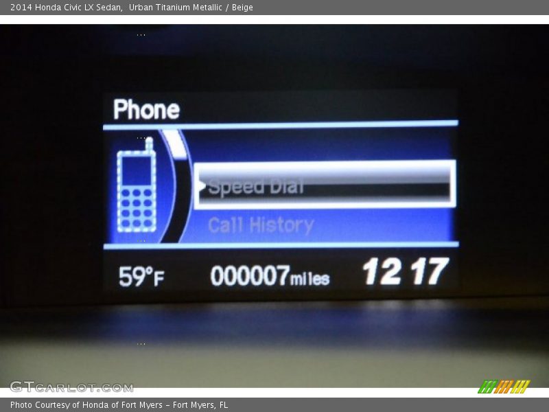 Urban Titanium Metallic / Beige 2014 Honda Civic LX Sedan