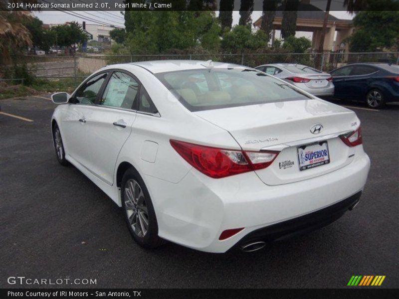 Pearl White / Camel 2014 Hyundai Sonata Limited 2.0T