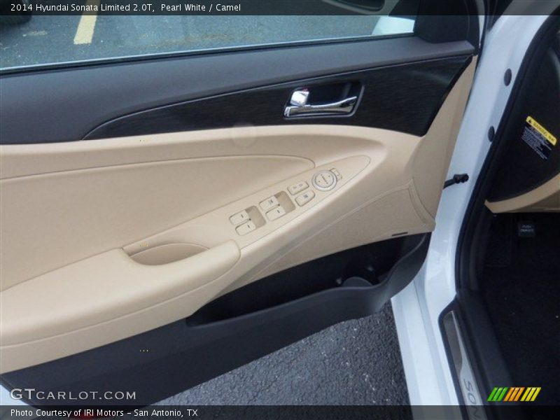 Pearl White / Camel 2014 Hyundai Sonata Limited 2.0T