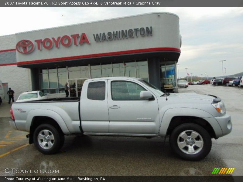 Silver Streak Mica / Graphite Gray 2007 Toyota Tacoma V6 TRD Sport Access Cab 4x4