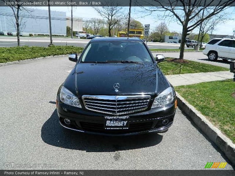Black / Black 2008 Mercedes-Benz C 300 4Matic Sport