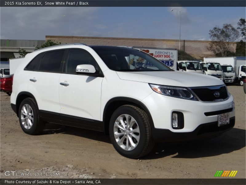 Snow White Pearl / Black 2015 Kia Sorento EX