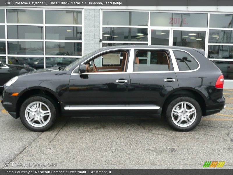 Basalt Black Metallic / Havanna/Sand Beige 2008 Porsche Cayenne S