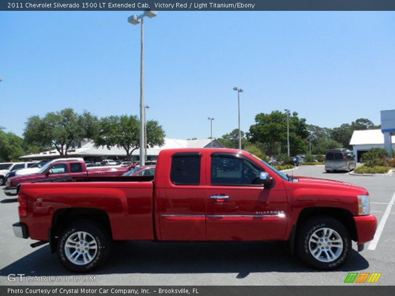 Victory Red / Light Titanium/Ebony 2011 Chevrolet Silverado 1500 LT Extended Cab