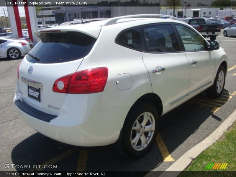 Pearl White / Gray 2011 Nissan Rogue SV AWD