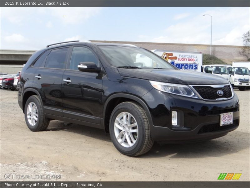 Black / Black 2015 Kia Sorento LX