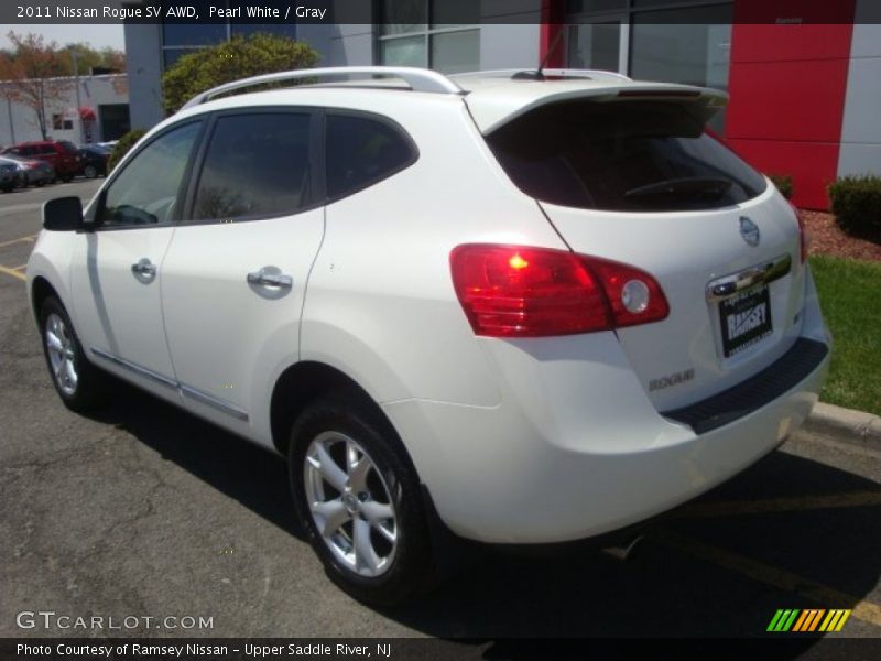 Pearl White / Gray 2011 Nissan Rogue SV AWD