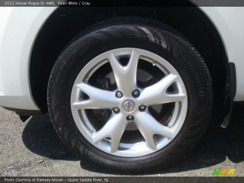 Pearl White / Gray 2011 Nissan Rogue SV AWD