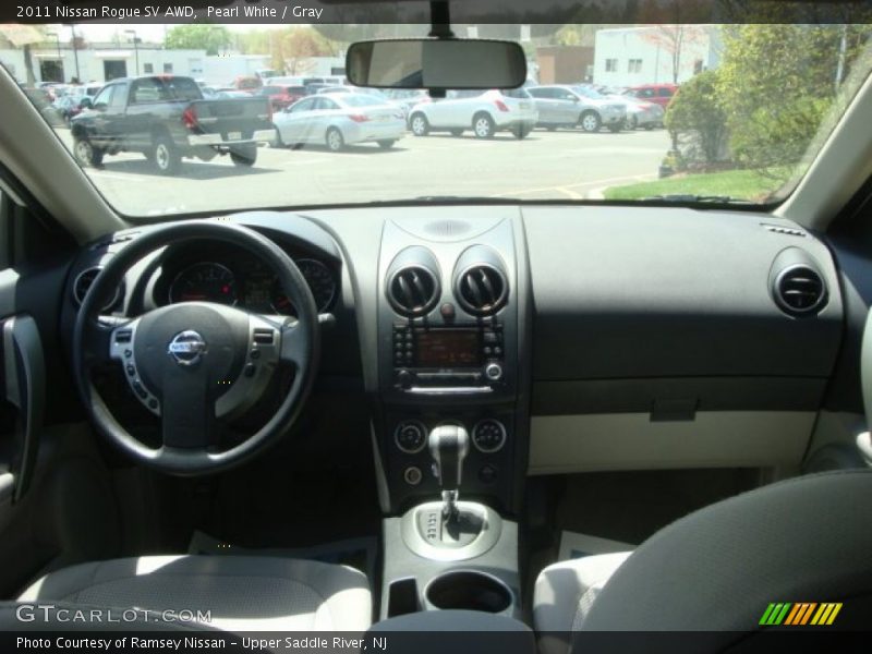 Pearl White / Gray 2011 Nissan Rogue SV AWD