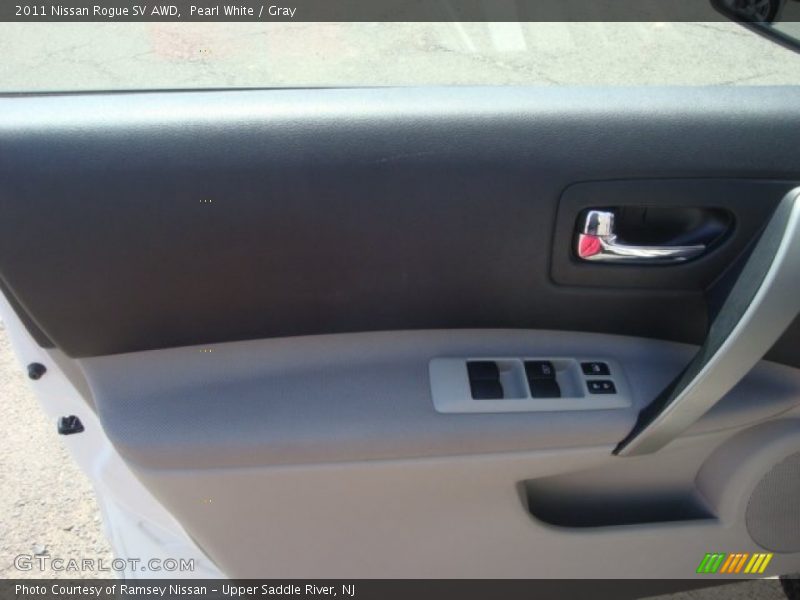 Pearl White / Gray 2011 Nissan Rogue SV AWD