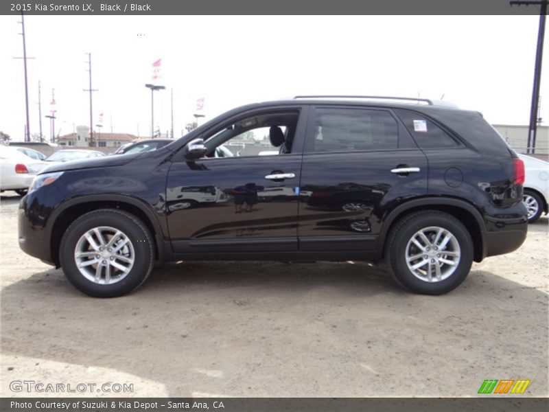 Black / Black 2015 Kia Sorento LX