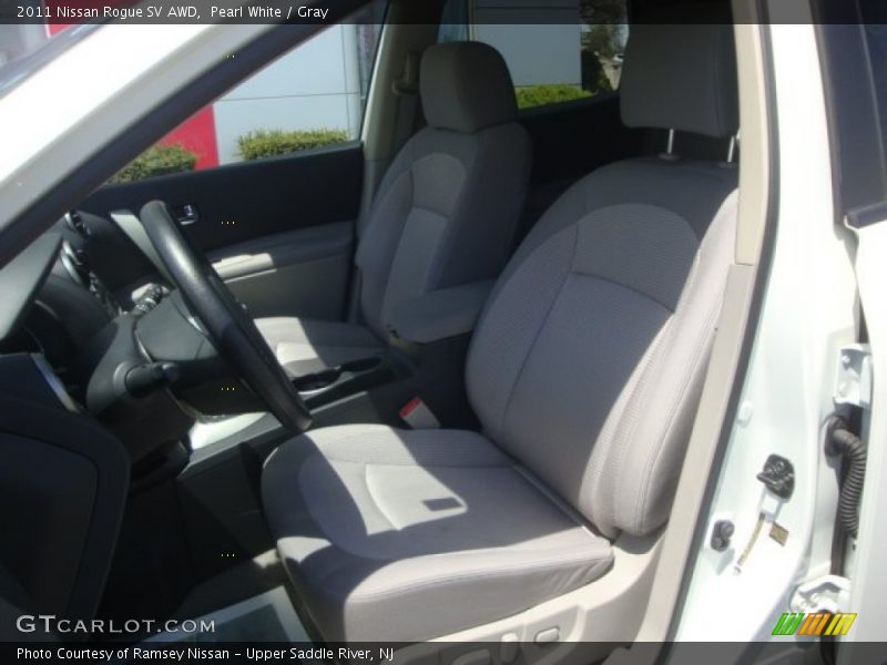 Pearl White / Gray 2011 Nissan Rogue SV AWD