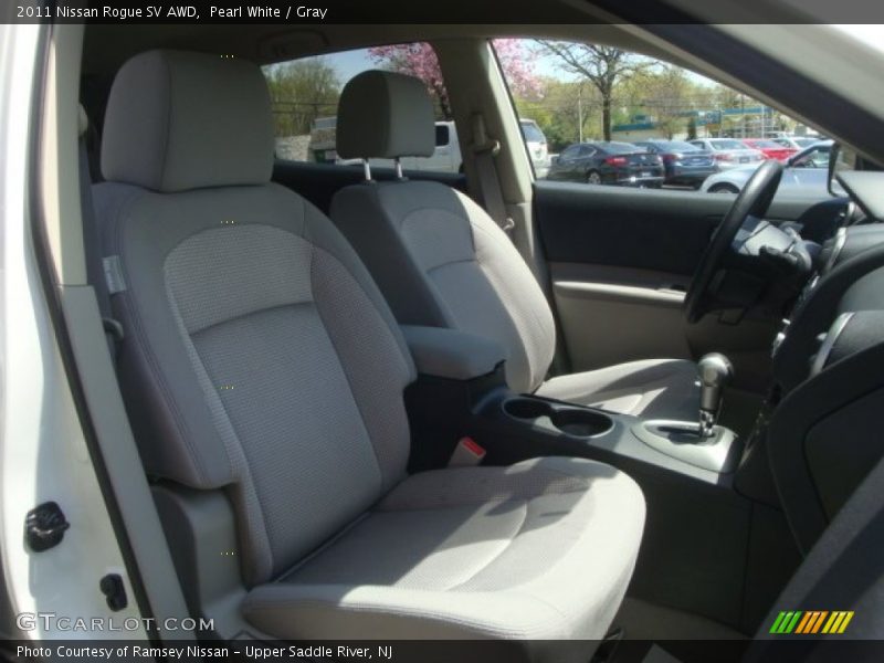 Pearl White / Gray 2011 Nissan Rogue SV AWD