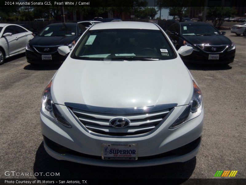 Pearl White / Camel 2014 Hyundai Sonata GLS