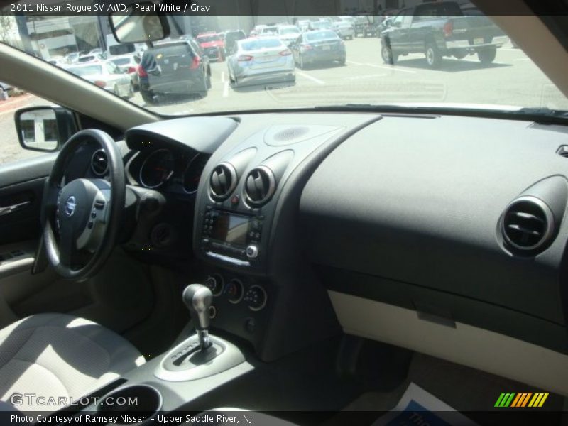 Pearl White / Gray 2011 Nissan Rogue SV AWD