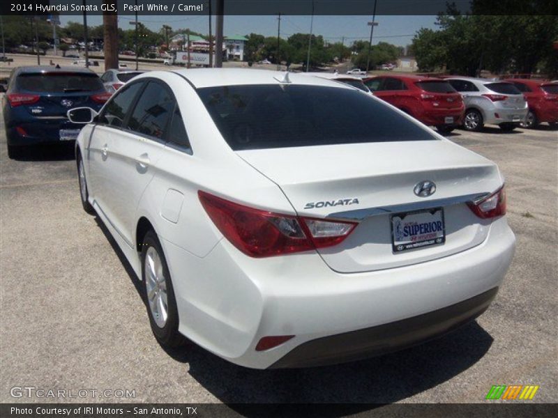 Pearl White / Camel 2014 Hyundai Sonata GLS