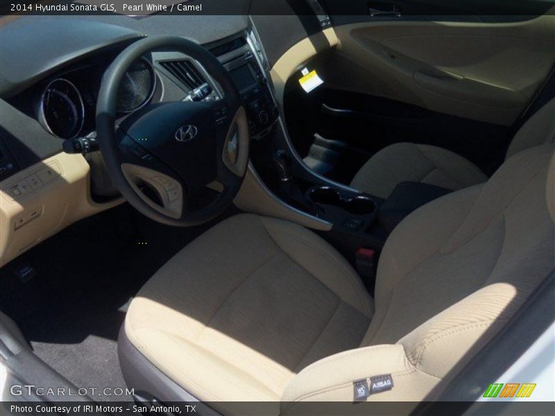 Pearl White / Camel 2014 Hyundai Sonata GLS