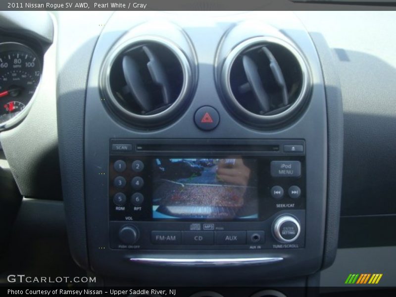 Pearl White / Gray 2011 Nissan Rogue SV AWD