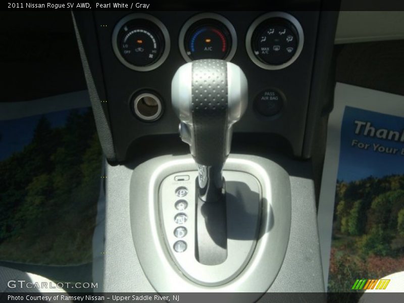 Pearl White / Gray 2011 Nissan Rogue SV AWD