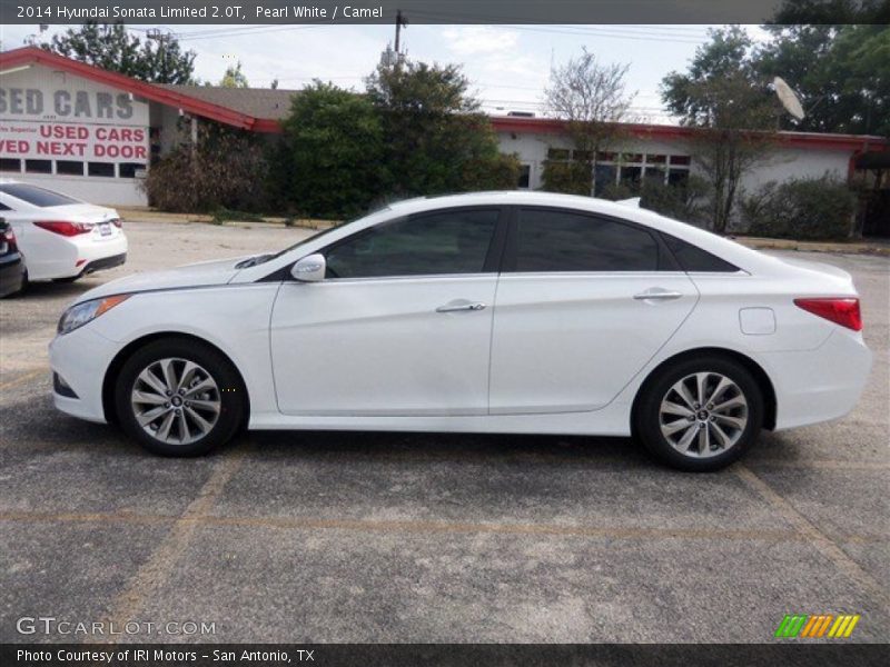 Pearl White / Camel 2014 Hyundai Sonata Limited 2.0T