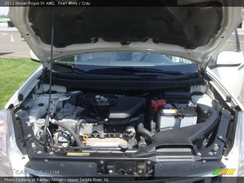 Pearl White / Gray 2011 Nissan Rogue SV AWD