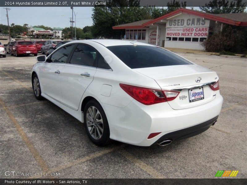 Pearl White / Camel 2014 Hyundai Sonata Limited 2.0T