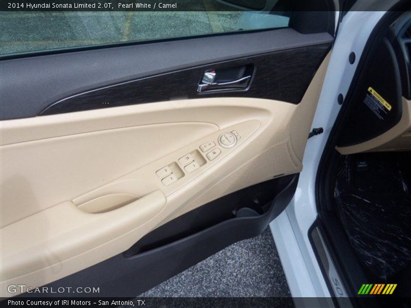 Pearl White / Camel 2014 Hyundai Sonata Limited 2.0T