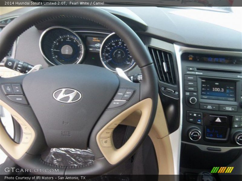 Pearl White / Camel 2014 Hyundai Sonata Limited 2.0T