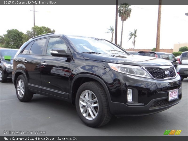 Black / Black 2015 Kia Sorento LX V6