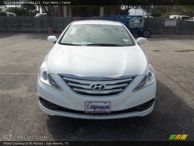 Pearl White / Camel 2014 Hyundai Sonata GLS