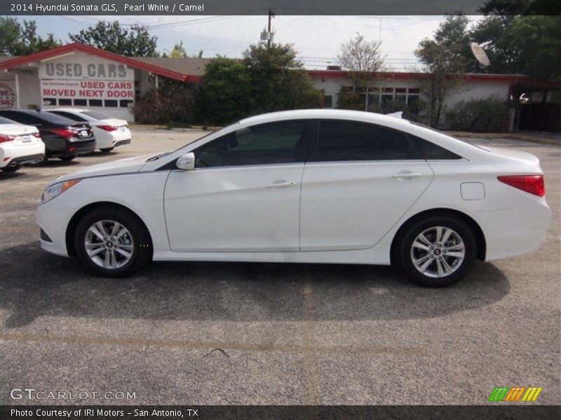 Pearl White / Camel 2014 Hyundai Sonata GLS