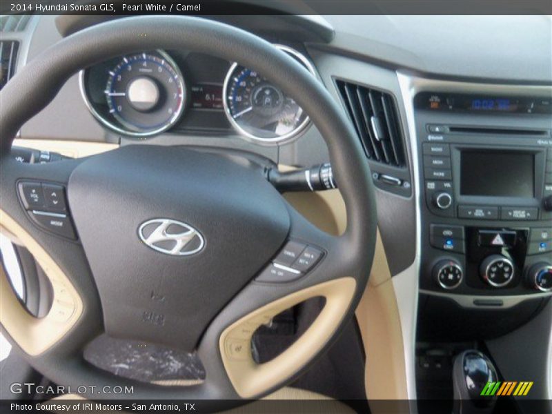 Pearl White / Camel 2014 Hyundai Sonata GLS