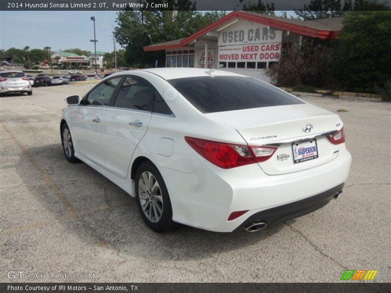 Pearl White / Camel 2014 Hyundai Sonata Limited 2.0T