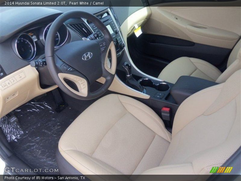 Pearl White / Camel 2014 Hyundai Sonata Limited 2.0T