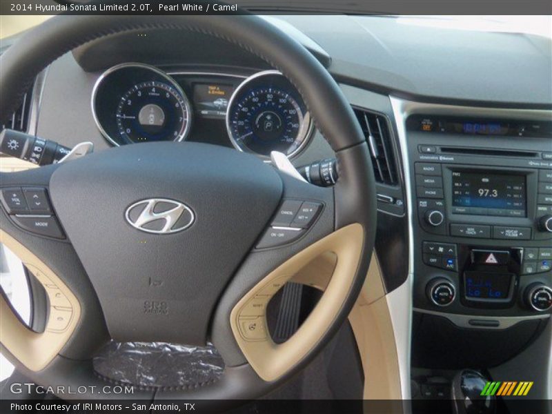 Pearl White / Camel 2014 Hyundai Sonata Limited 2.0T