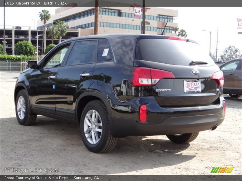Black / Black 2015 Kia Sorento LX