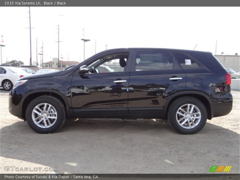 Black / Black 2015 Kia Sorento LX