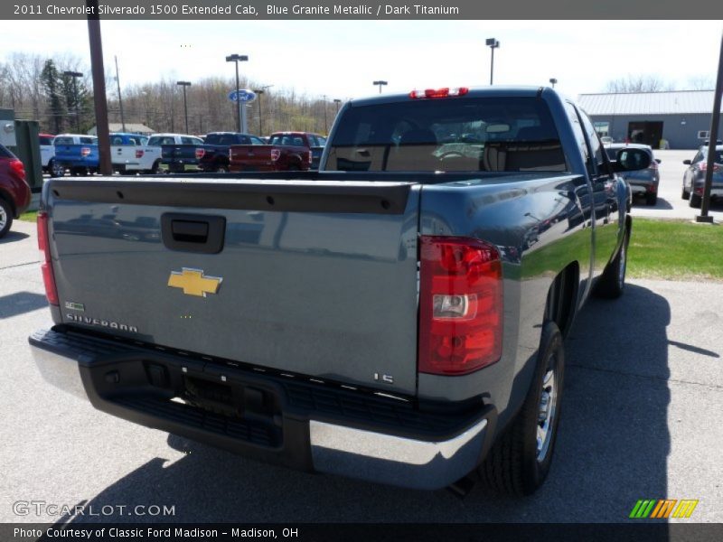 Blue Granite Metallic / Dark Titanium 2011 Chevrolet Silverado 1500 Extended Cab