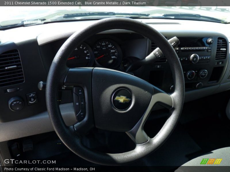 Blue Granite Metallic / Dark Titanium 2011 Chevrolet Silverado 1500 Extended Cab