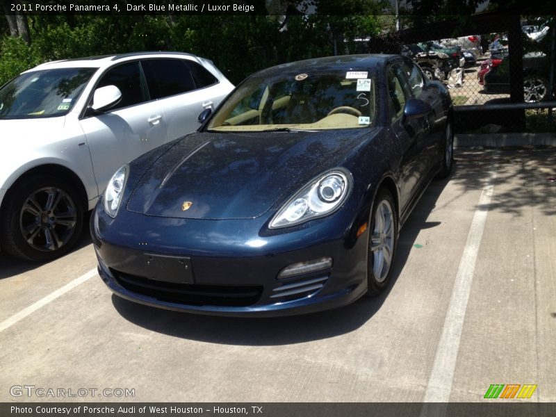 Dark Blue Metallic / Luxor Beige 2011 Porsche Panamera 4