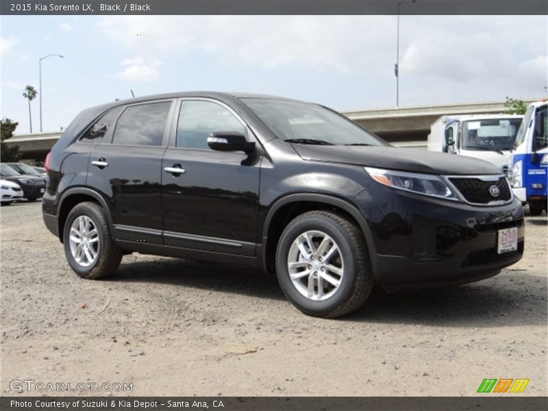 Black / Black 2015 Kia Sorento LX
