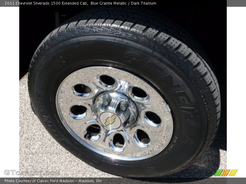 Blue Granite Metallic / Dark Titanium 2011 Chevrolet Silverado 1500 Extended Cab