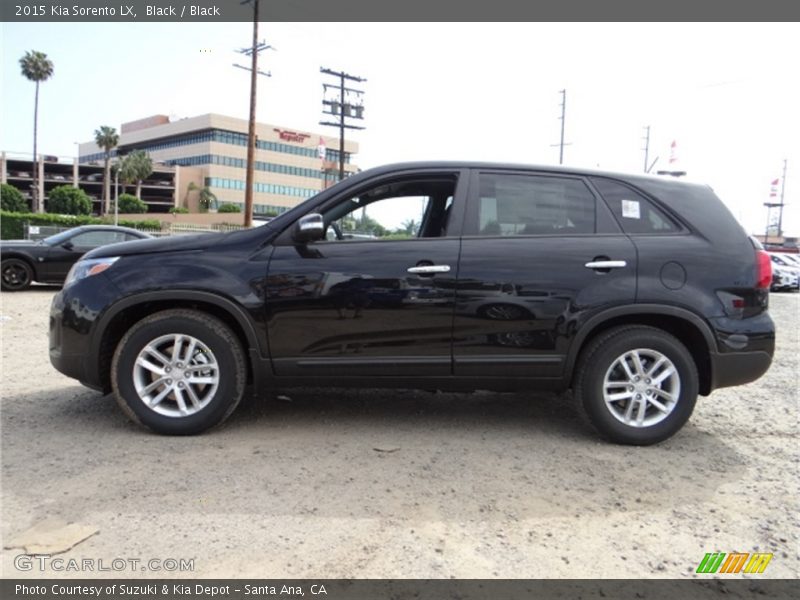 Black / Black 2015 Kia Sorento LX