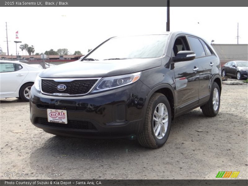 Black / Black 2015 Kia Sorento LX