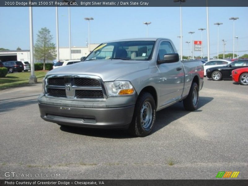 Bright Silver Metallic / Dark Slate Gray 2010 Dodge Ram 1500 ST Regular Cab