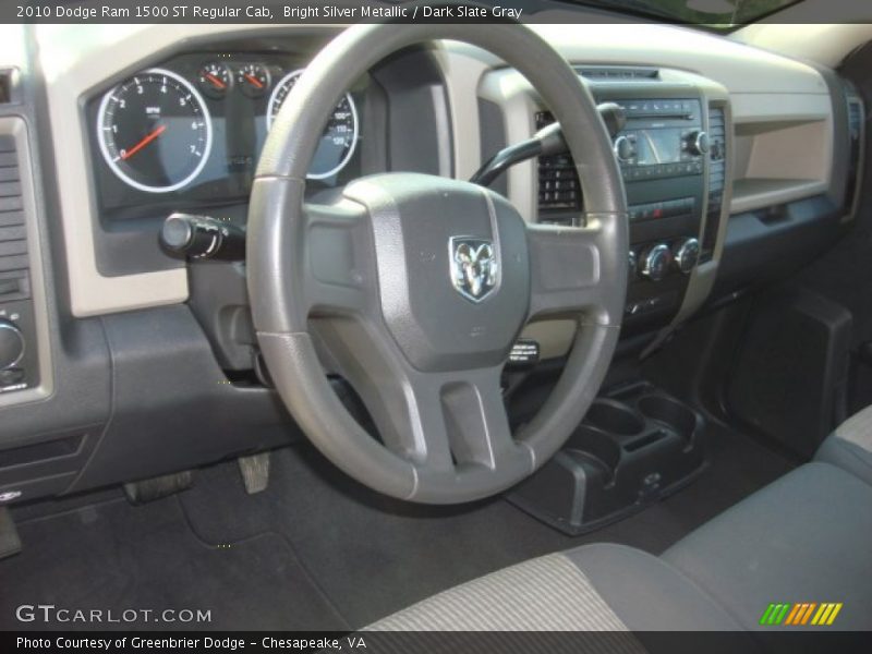 Bright Silver Metallic / Dark Slate Gray 2010 Dodge Ram 1500 ST Regular Cab